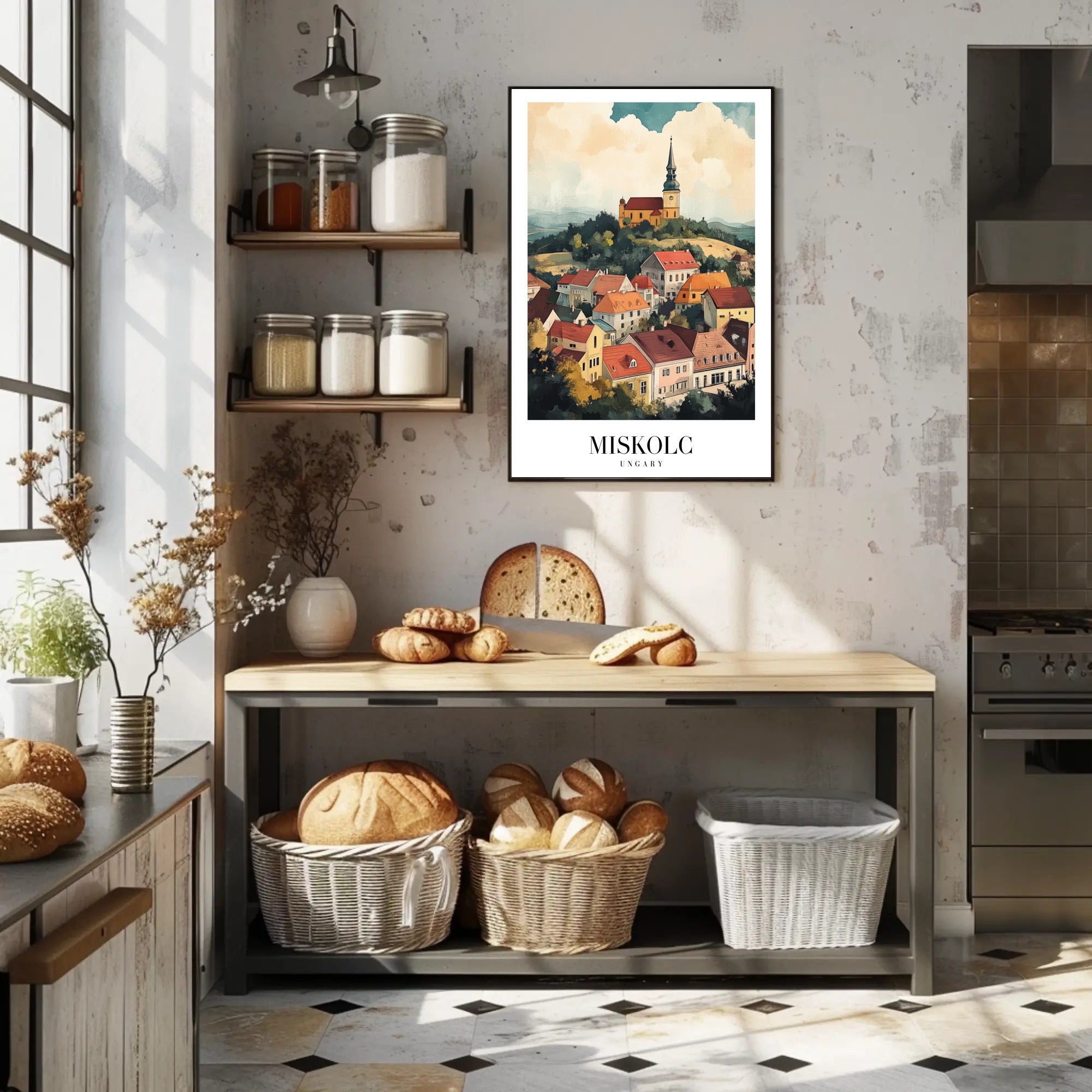 Idyllic Cityscape of Miskolc: European Urban Travel Poster PosterGoat
