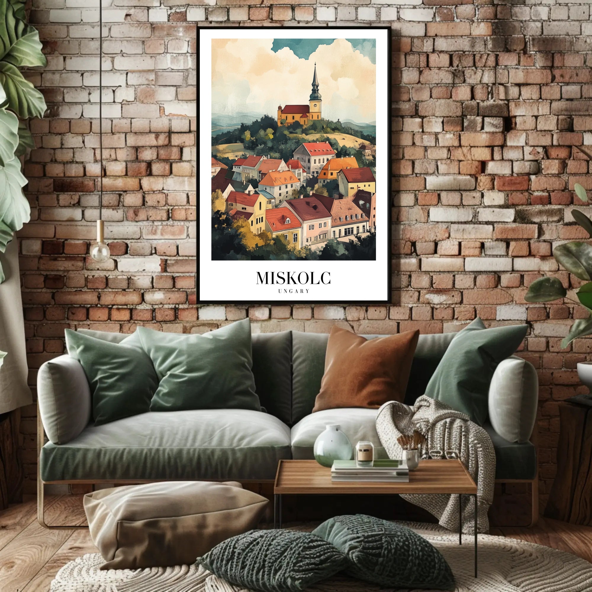 Idyllic Cityscape of Miskolc: European Urban Travel Poster PosterGoat