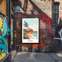 Idyllic Coastal Scene in Ponce Travel Poster PosterGoat