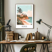 Idyllic Coastal Scene in Ponce Travel Poster PosterGoat