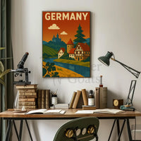 Idyllic German Countryside Vintage Travel Poster PosterGoat