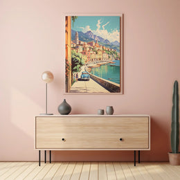 Idyllic Italian Coastal Scene Vintage Travel Poster PosterGoat