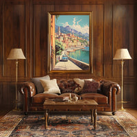 Idyllic Italian Coastal Scene Vintage Travel Poster PosterGoat