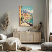 Idyllic Italian Coastal Scene Vintage Travel Poster PosterGoat