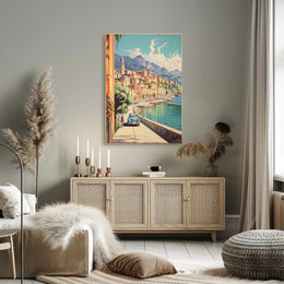 Idyllic Italian Coastal Scene Vintage Travel Poster PosterGoat