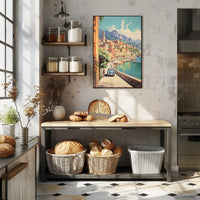 Idyllic Italian Coastal Scene Vintage Travel Poster PosterGoat