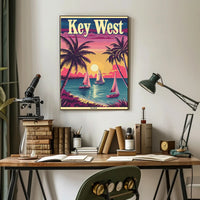 Idyllic Key West Sunset Scene Travel Poster PosterGoat