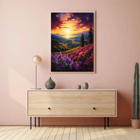 Idyllic Sunset Landscape in Artistic Poster Category PosterGoat