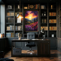 Idyllic Sunset Landscape in Artistic Poster Category PosterGoat