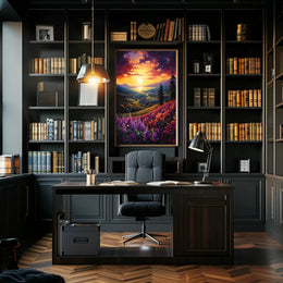 Idyllic Sunset Landscape in Artistic Poster Category PosterGoat