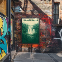 Iguazu Falls Vintage Scenic Travel Adventure Poster PosterGoat