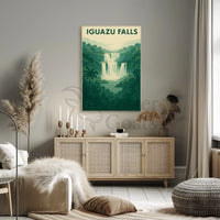 Iguazu Falls Vintage Scenic Travel Adventure Poster PosterGoat
