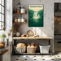 Iguazu Falls Vintage Scenic Travel Adventure Poster PosterGoat