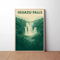 Iguazu Falls Vintage Scenic Travel Adventure Poster PosterGoat
