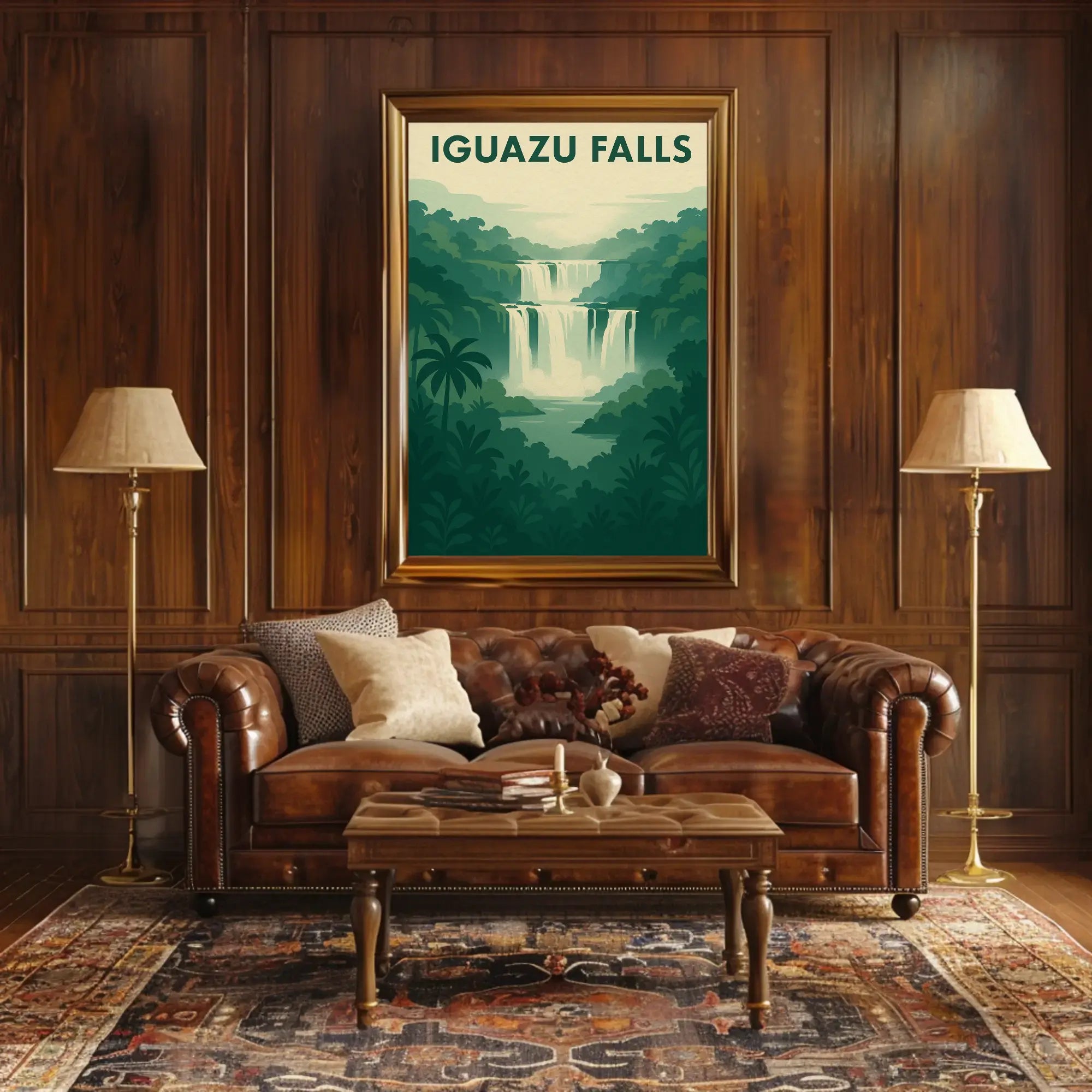 Iguazu Falls Vintage Scenic Travel Adventure Poster PosterGoat