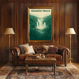 Iguazu Falls Vintage Scenic Travel Adventure Poster PosterGoat