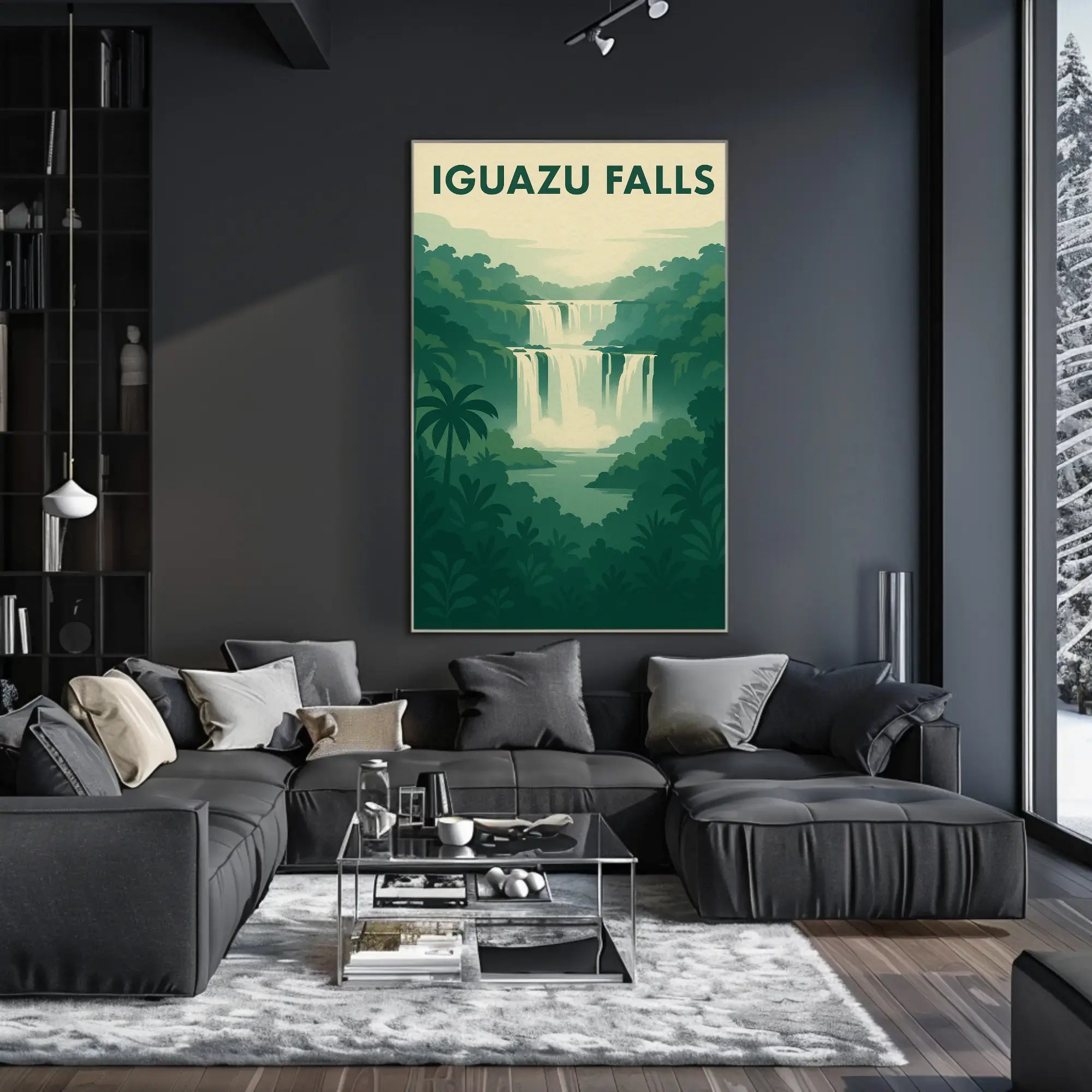 Iguazu Falls Vintage Scenic Travel Adventure Poster PosterGoat