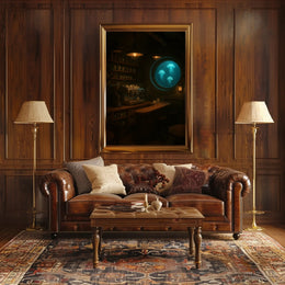Imaginative Submarine Café Scene in Futuristic Sci-Fi Poster PosterGoat
