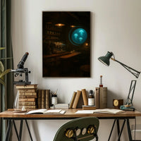 Imaginative Submarine Café Scene in Futuristic Sci-Fi Poster PosterGoat