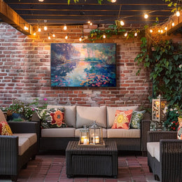 Impressionistic Sunset Over Water - Artistic Poster PosterGoat