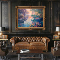 Impressionistic Sunset Over Water - Artistic Poster PosterGoat