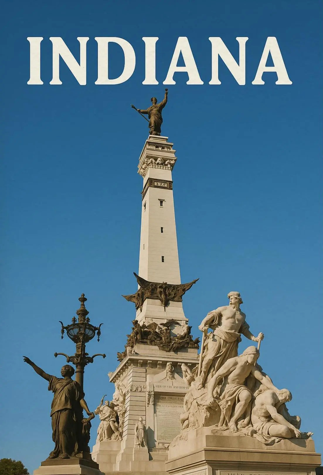 Indiana Civil War Memorial Historic Heritage Poster PosterGoat