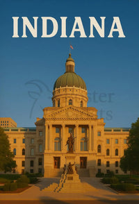 Indiana State Capitol Artistic Heritage Poster PosterGoat