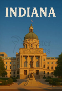 Indiana State Capitol Artistic Heritage Poster PosterGoat