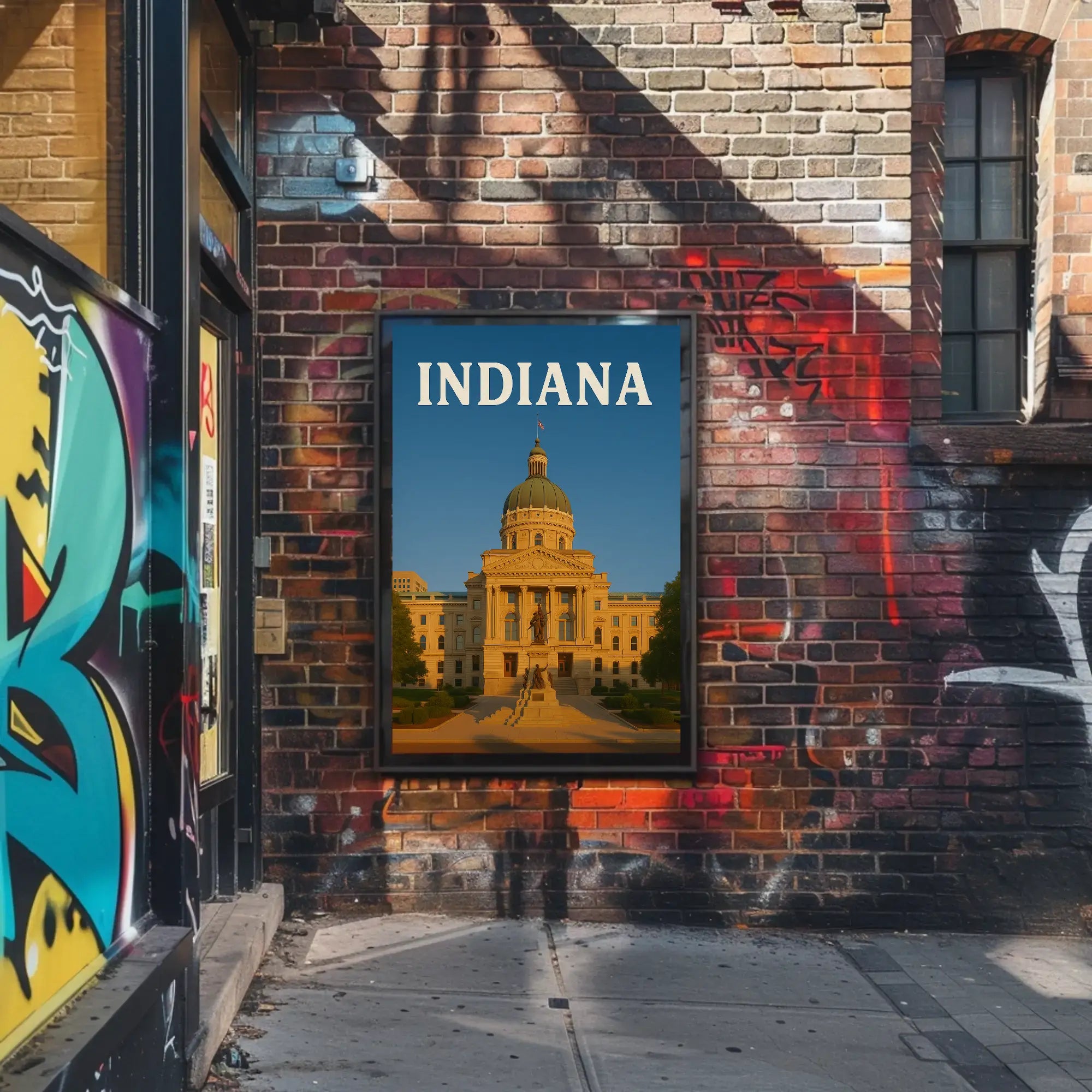 Indiana State Capitol Artistic Heritage Poster PosterGoat