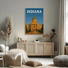 Indiana State Capitol Artistic Heritage Poster PosterGoat