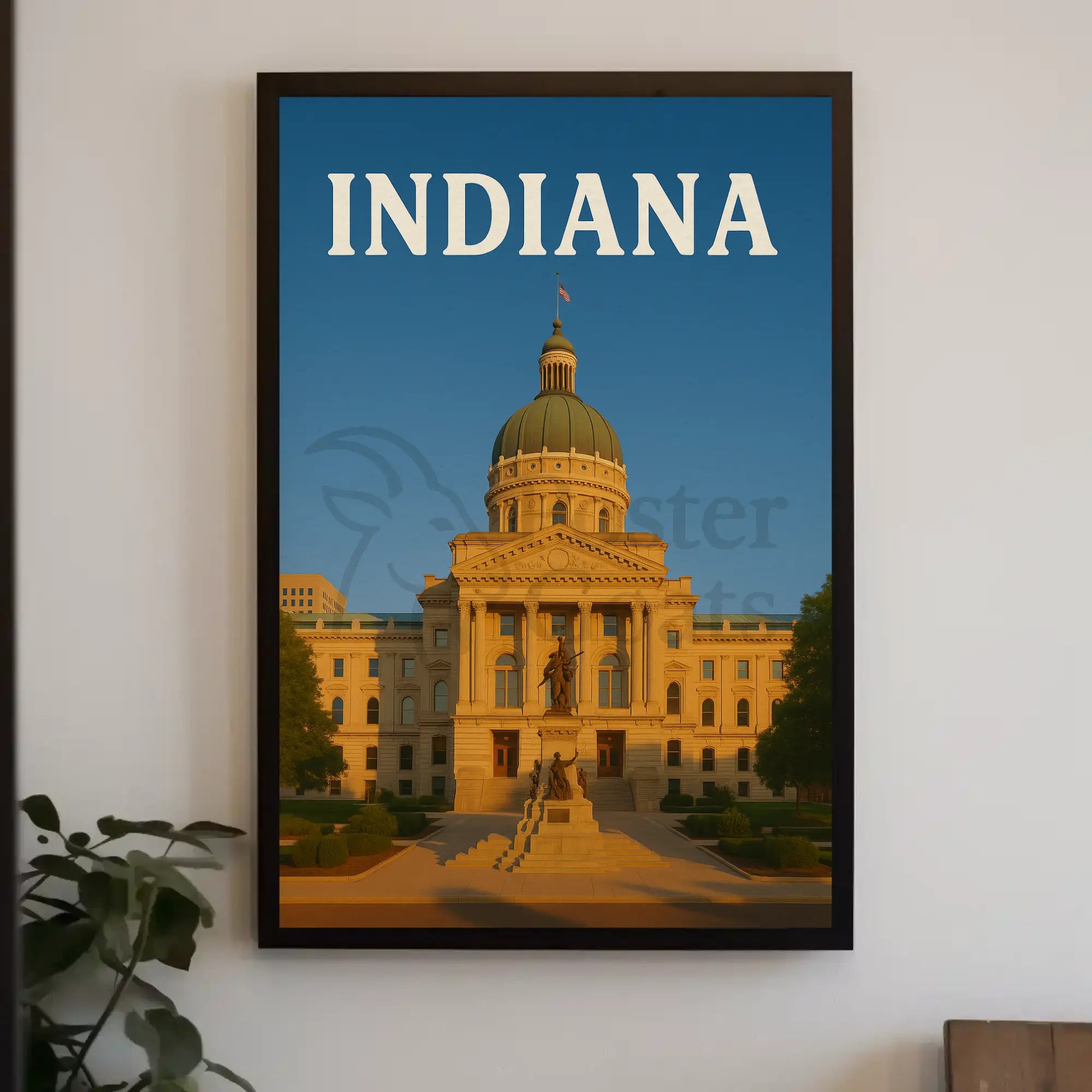 Indiana State Capitol Artistic Heritage Poster PosterGoat