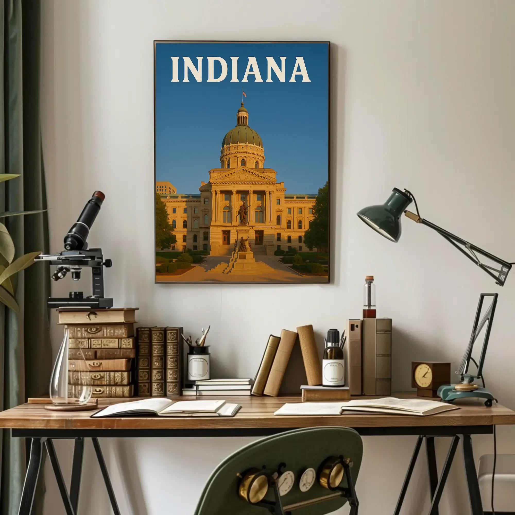 Indiana State Capitol Artistic Heritage Poster PosterGoat