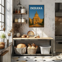 Indiana State Capitol Artistic Heritage Poster PosterGoat