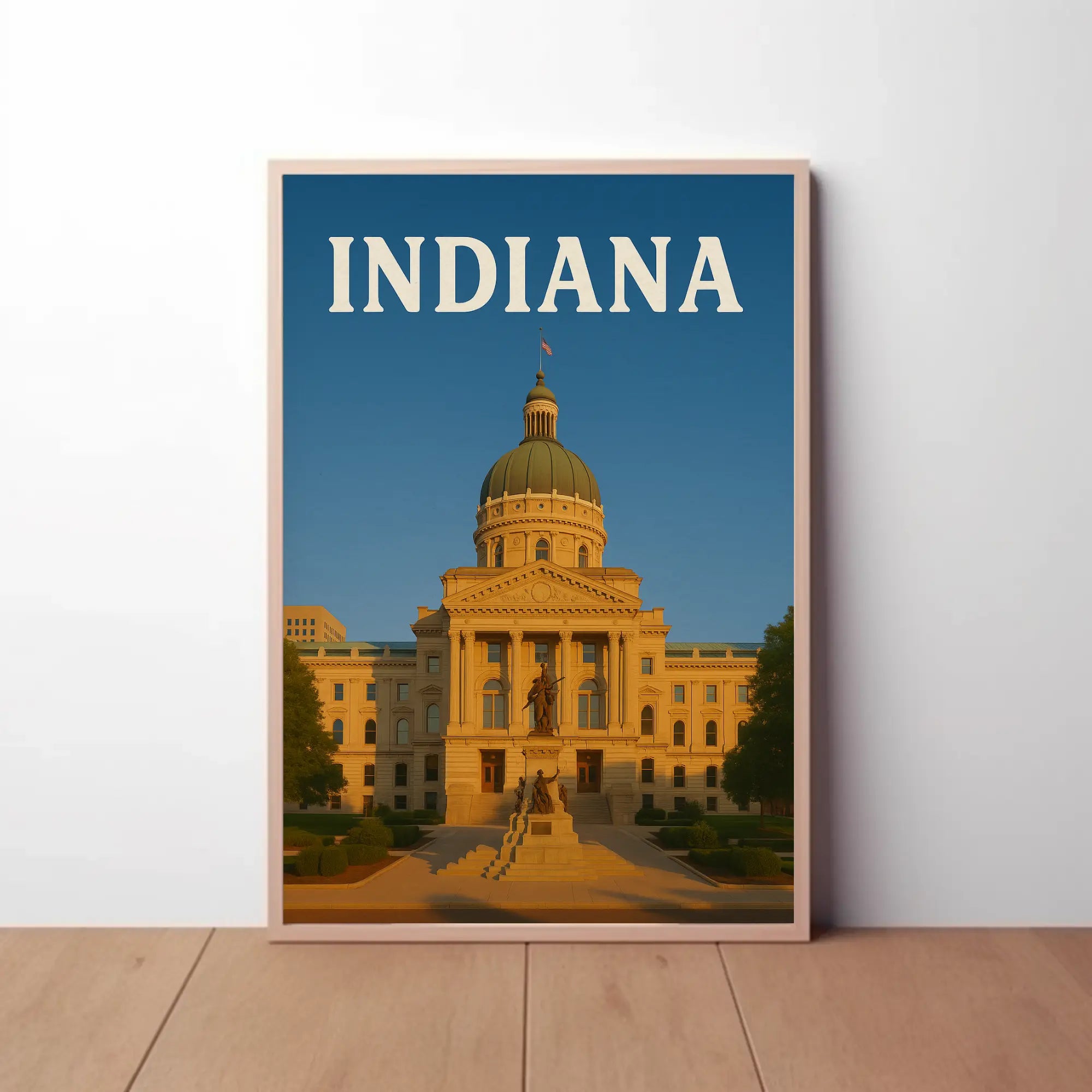Indiana State Capitol Artistic Heritage Poster PosterGoat