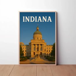 Indiana State Capitol Artistic Heritage Poster PosterGoat