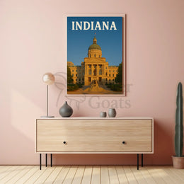 Indiana State Capitol Artistic Heritage Poster PosterGoat