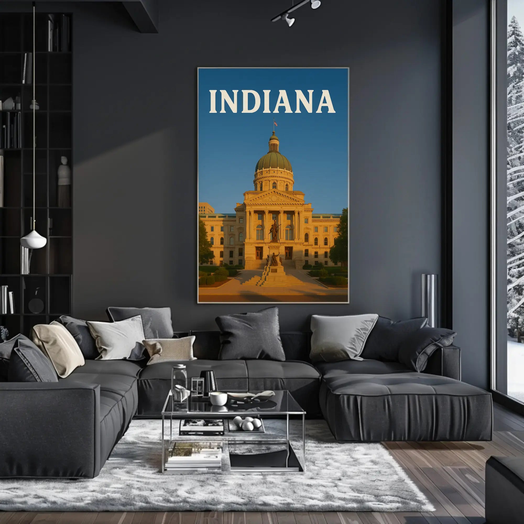 Indiana State Capitol Artistic Heritage Poster PosterGoat