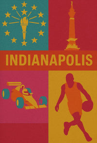 Indianapolis Culture and Sports Heritage Travel Poster PosterGoat