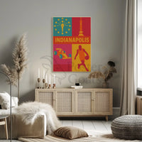 Indianapolis Culture and Sports Heritage Travel Poster PosterGoat