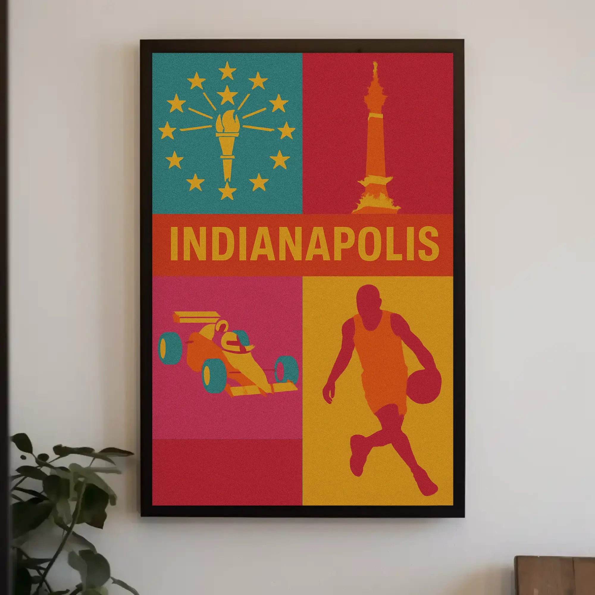 Indianapolis Culture and Sports Heritage Travel Poster PosterGoat