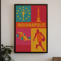 Indianapolis Culture and Sports Heritage Travel Poster PosterGoat