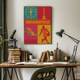 Indianapolis Culture and Sports Heritage Travel Poster PosterGoat