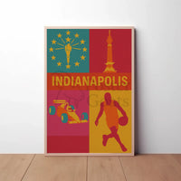 Indianapolis Culture and Sports Heritage Travel Poster PosterGoat