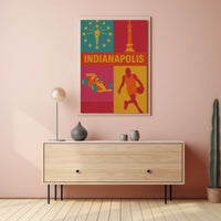 Indianapolis Culture and Sports Heritage Travel Poster PosterGoat