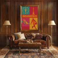 Indianapolis Culture and Sports Heritage Travel Poster PosterGoat