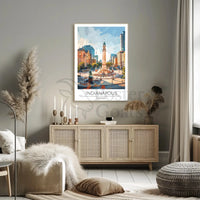 Indianapolis Monument Circle Urban Elegance Travel Poster PosterGoat