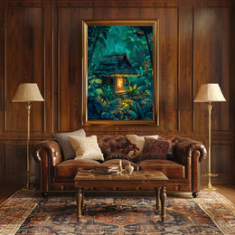 Indigenous Totem Pole in Lush Forest Poster - Cultural or Heritage Poster PosterGoat