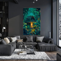 Indigenous Totem Pole in Lush Forest Poster - Cultural or Heritage Poster PosterGoat
