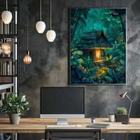 Indigenous Totem Pole in Lush Forest Poster - Cultural or Heritage Poster PosterGoat