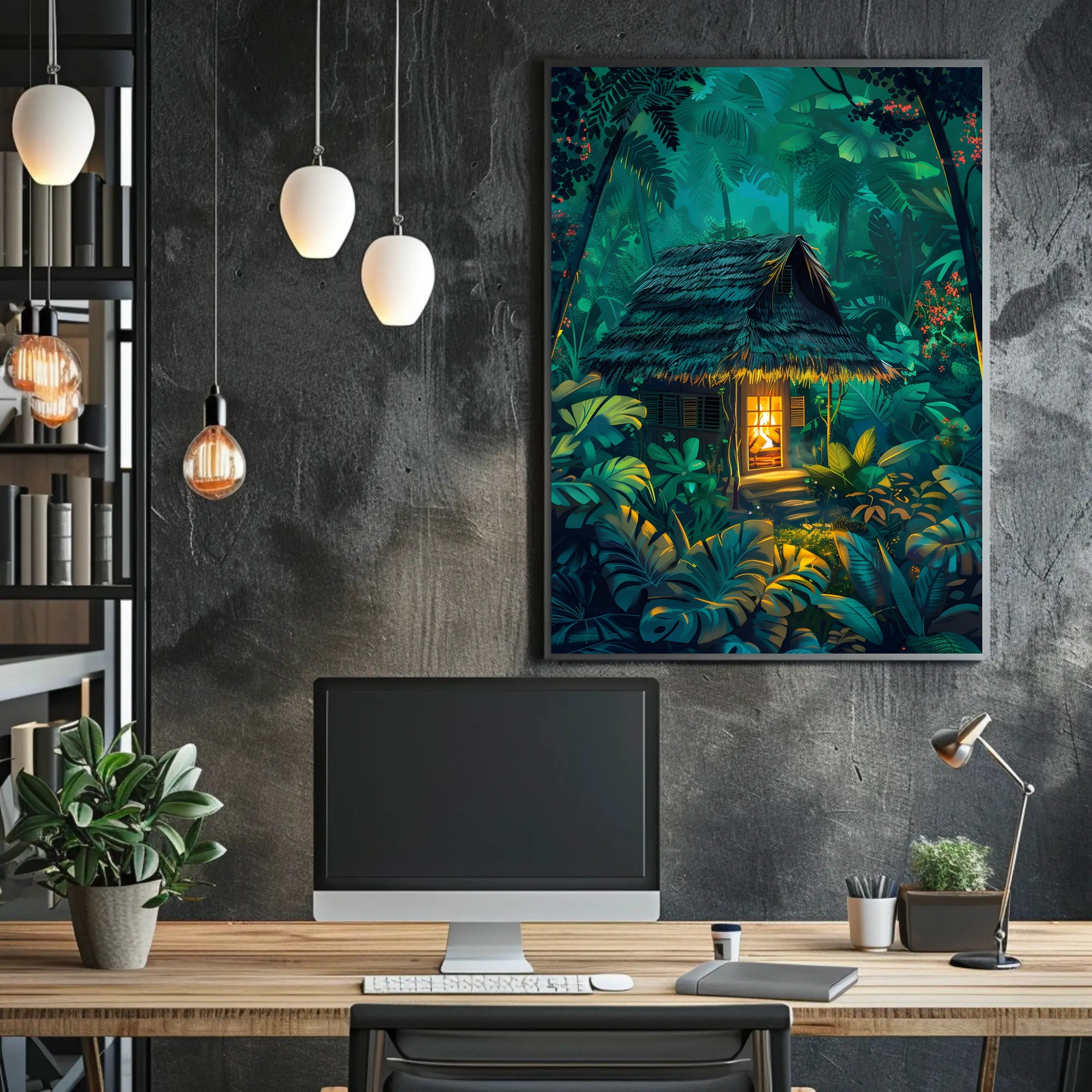 Indigenous Totem Pole in Lush Forest Poster - Cultural or Heritage Poster PosterGoat